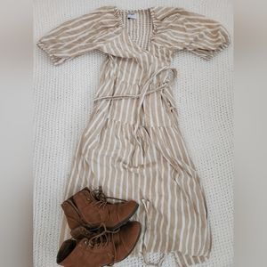 Wrap around maxi dress - simplicity, cotton